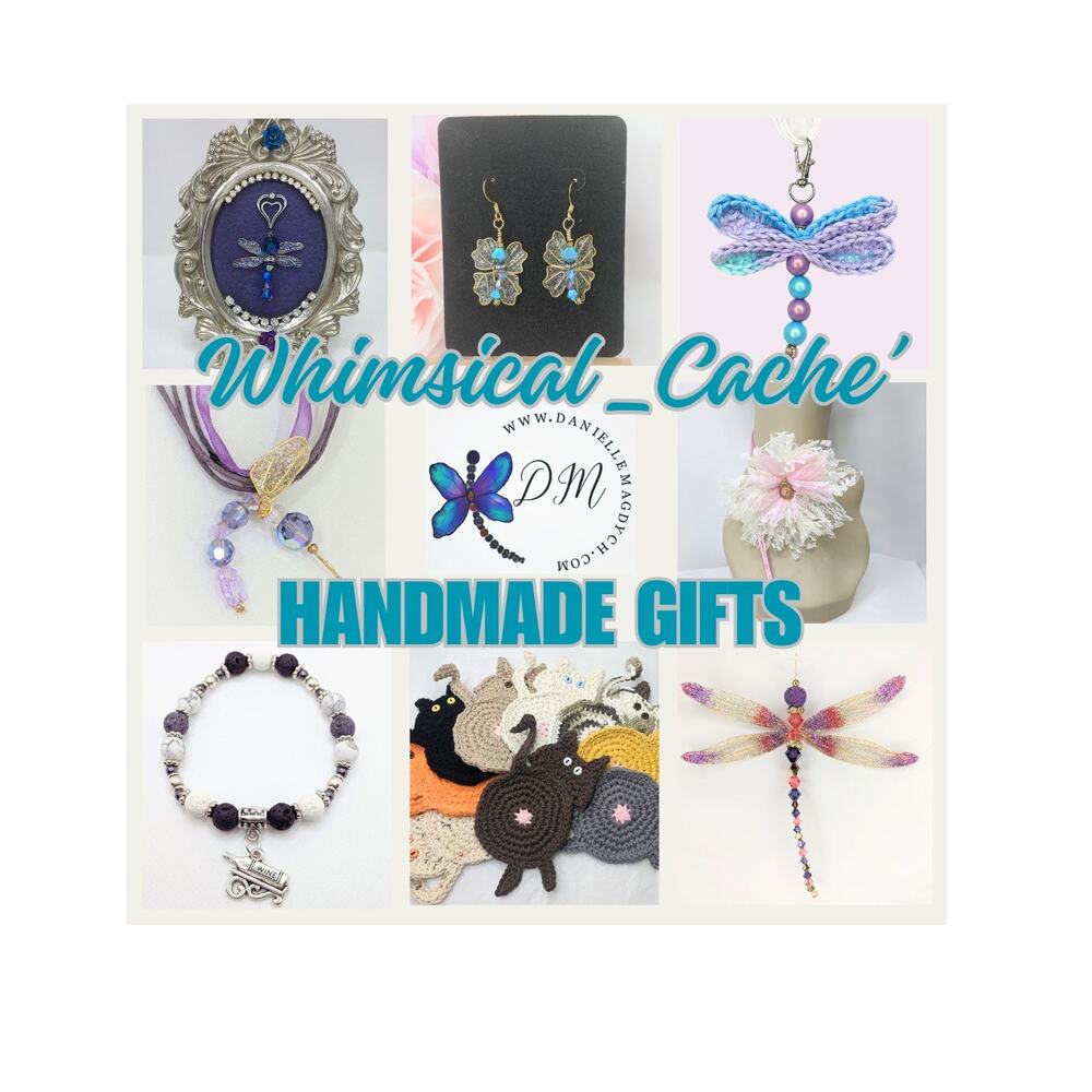 Hand Crafted Gifts Artisan Made Handmade Jewelry Whimsical Art Crochet Charm NEW